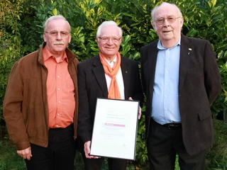 Auf dem Foto von links nach rechts: Adolf Heistermann, Friedel Schramm Alwin Ripkens