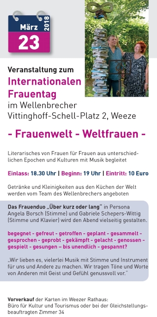 Flyer 'Frauenwelt - Weltfrauen'