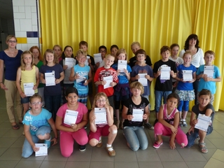 24 Kinder aus der Marienwasserschule Weeze haben die Sportabzeichenprüfung bestanden
