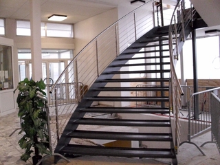 Die neue Treppe im Rathaus