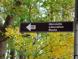 Schild Hörstelle Liberation Route