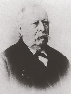 August Remmets (1818-1896), jarenlang burgemeester van Weeze en Kervenheim (1874-1895), woonde in de Alte Oberförsterei. Portret.