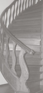 Old Senior Forest Warden’s House, spiral stair-case in the hallway, 2014.