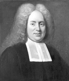 Friedrich Adolf Lampe (1683-1729) was van 1703 tot 1706 predikant in Weeze. Portret omstreeks 1720, Universiteitsmuseum Utrecht.