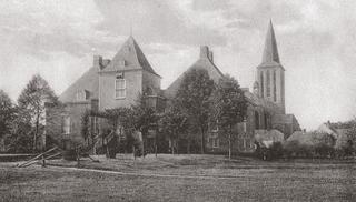 Haus Hertefeld, Blick auf den Eingang, um 1910.
