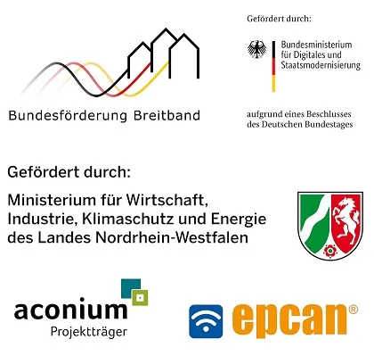 Gigabitausbau Förderung graue Flecken © Bild Kreis Kleve Das Bild zeigt Förderbeteiligte der Förderung "graue Flecken" © Kreis Kleve